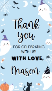 boy spooky thank you tag HA01: 1274384120