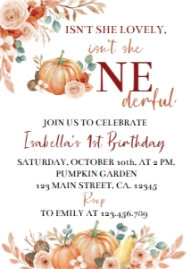 pumpkin isn't she onederful invite P004: 1276177606