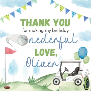 golf party thank you favor G001: 1289363104