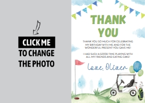 golf party thank you card G001: 1289363104