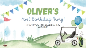 golf party gable box label G001: 1289363104