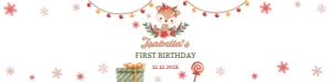 reindeer birthday water bottle label R009: 8785