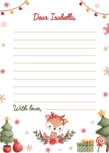 reindeer birthday time capsule card R009: 8809