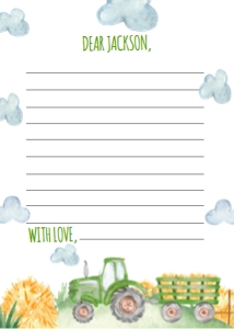 green tractor time capsule card T003: 10547