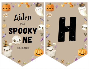 vintage halloween birthday banner HA02: 1287253204