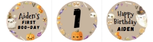 vintage halloween cupcake topper HA02: 1301282723