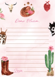 cowgirl birthday time capsule card R007: 1321589787