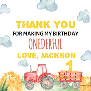 red tractor thank you favor T003: 1325774565