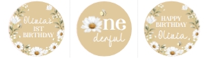daisy bee birthday cupcake topper D005: 1318898217