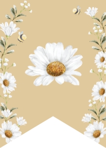 daisy bee birthday highchair banner D005: 1303661930