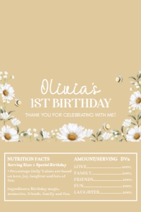 daisy bee birthday chocolate wrapper Aldi D005: 1305553638