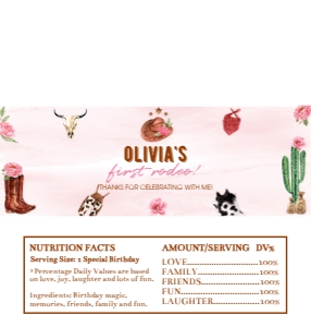 cowgirl birthday chocolate wrapper R007: 1321589787