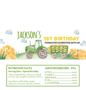 green tractor chocolate wrapper T003: 10454