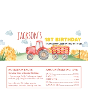 red tractor chocolate wrapper T003: 10738