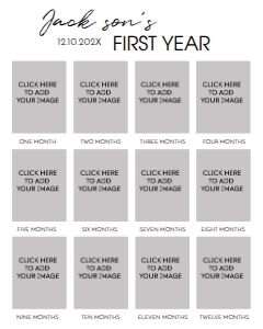 modern 1st birthday photo collage 16x20 M004: 1329105461