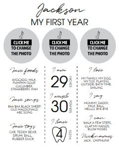 circle birthday milestone poster 16x20 M004: 1324033966