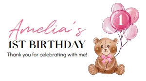 pink teddy bear gable box label T004: 1327519455