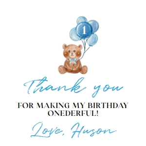 blue teddy bear thank you favor T004: 1686218318