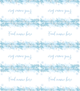 snowflake winter onederland food tent card W003: 1329846871
