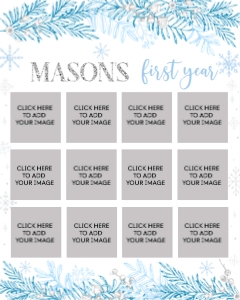 snowflake winter onederland photo collage 16x20 W003: 1316031364