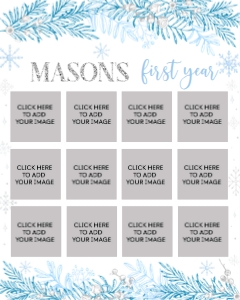 snowflake winter onederland photo collage 8x10 W003: 1316031364