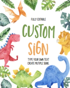 dinosaur custom sign D006: 1320709484