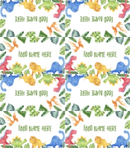 dinosaur food tent card D006: 1325318720