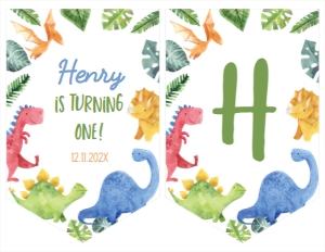 dinosaur birthday banner D006: 1318436328