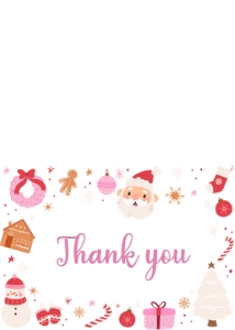 christmas thank you card HC02: 1320588992