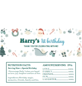 boy christmas chocolate wrapper HC02: 1323783344