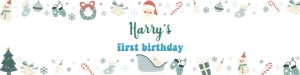 boy christmas water bottle label HC02: 1337743563