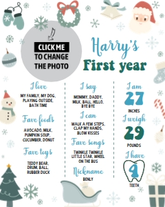 boy christmas milestone poster HC02: 1323113316