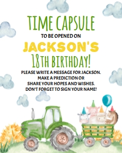 trator 1st birthday time capsule T003: 1340309368