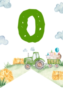 trator 1st birthday highchair banner T003: 1354286177
