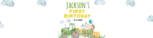 trator 1st birthday water bottle label T003: 1340443898