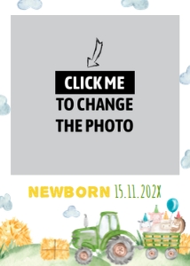 trator 1st birthday photo banner T003: 1340285876