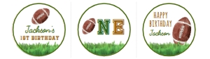 football 1st birthday cupcake topper F009: 10034