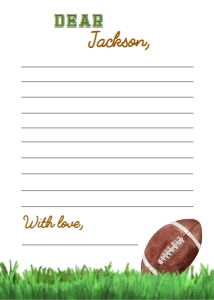 football 1st birthday time capsule card F009: 10108