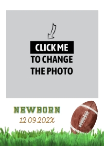football 1st birthday photo banner F009: 10078