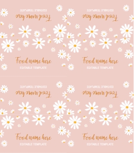 daisy first birthday food tent card D003: 1377015462