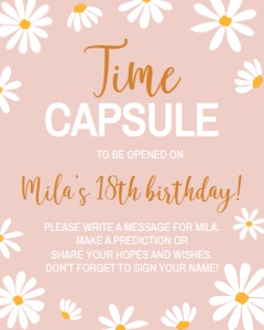 daisy first birthday time capsule D003: 1377019328