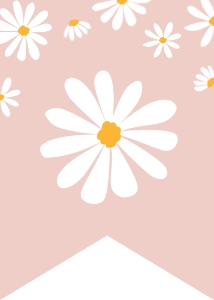 daisy first birthday highchair banner D003: 1377019328