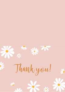 daisy first birthday thank you card D003: 1390946257