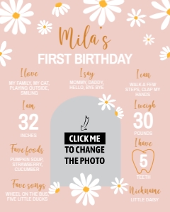 daisy birthday milestone 16x20 D003: 1377019328