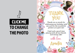 Alice in onederland thank you card A004: 1408159876