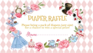 Alice in onederland diaper raffle A004: 17145