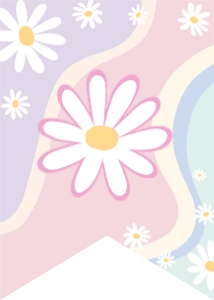 pastel daisy highchair banner D007: 4559134519