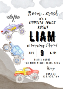 monster truck invite1 M007: 1417919450