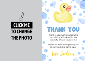 rubber duck thank you card D008: 1450501109