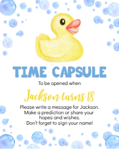 rubber duck time capsule D008: 1450501109